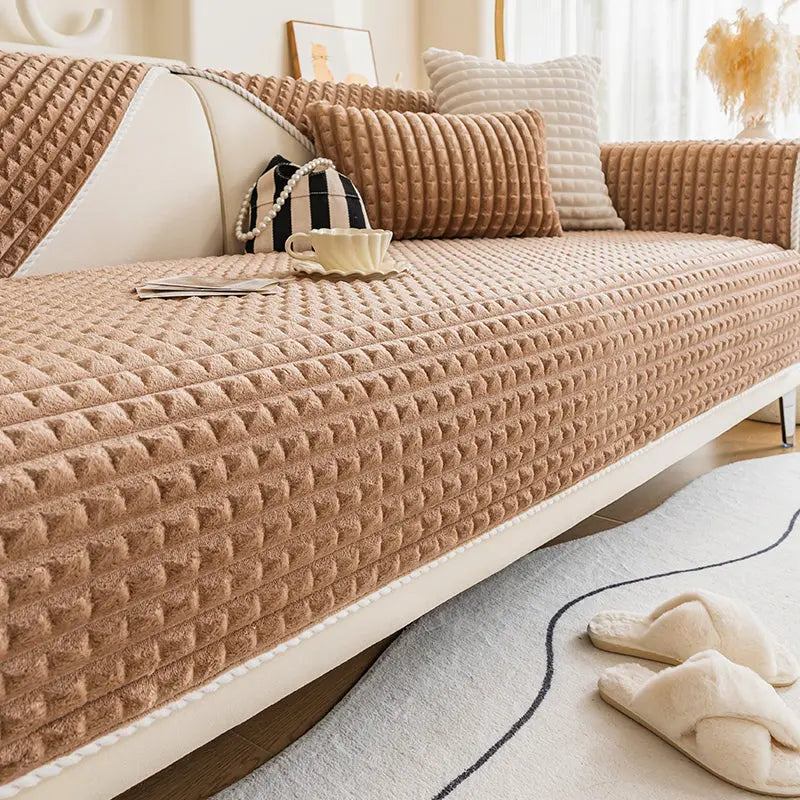 Plaid Canapé Moderne XiL Light Coffee-4545CM Pillow Cover