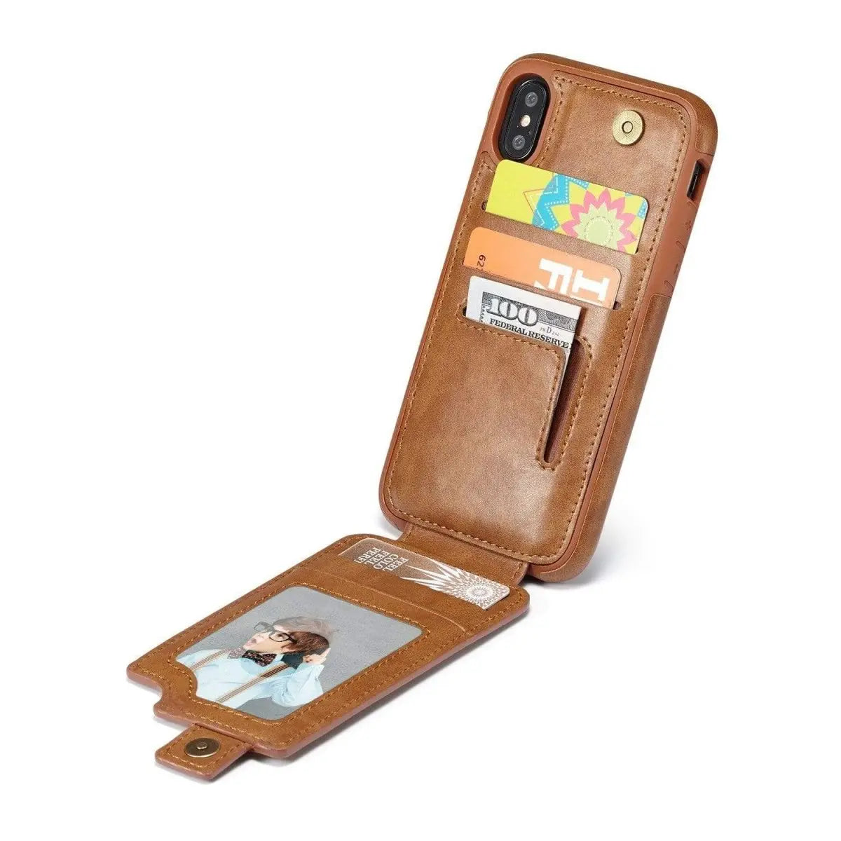 Portefeuille de protection en cuir pour téléphone iPhone X - Housse De France