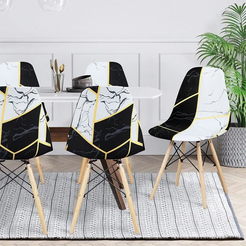 SCANBLACK - Housse de chaise scandinave imprimé - Housse De France
