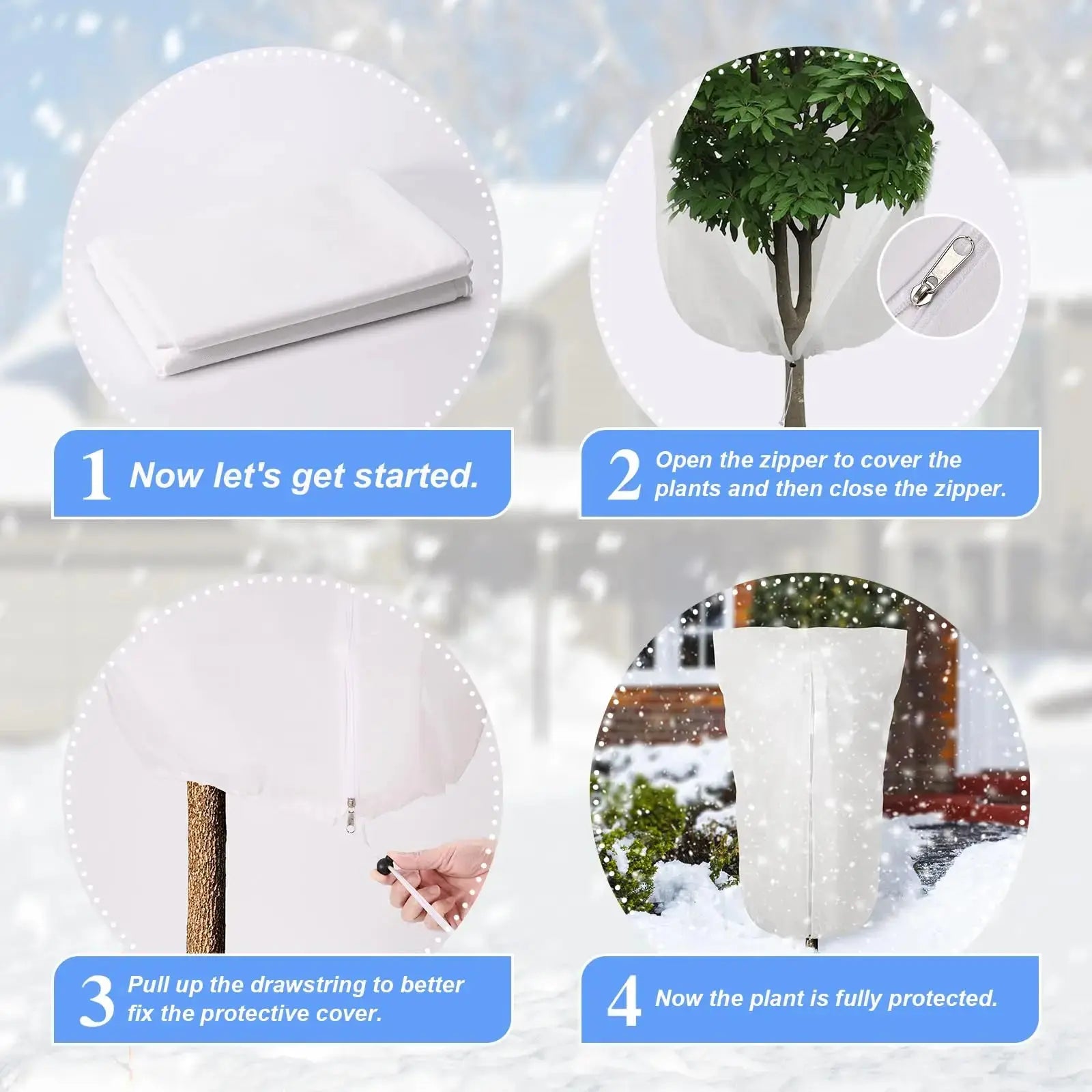 Sac Antigel Hiver Polaire PLANTOS Housse de France