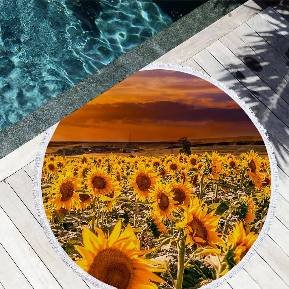 Serviette De Plage Microfibre ROCA Yellow-E-150X150