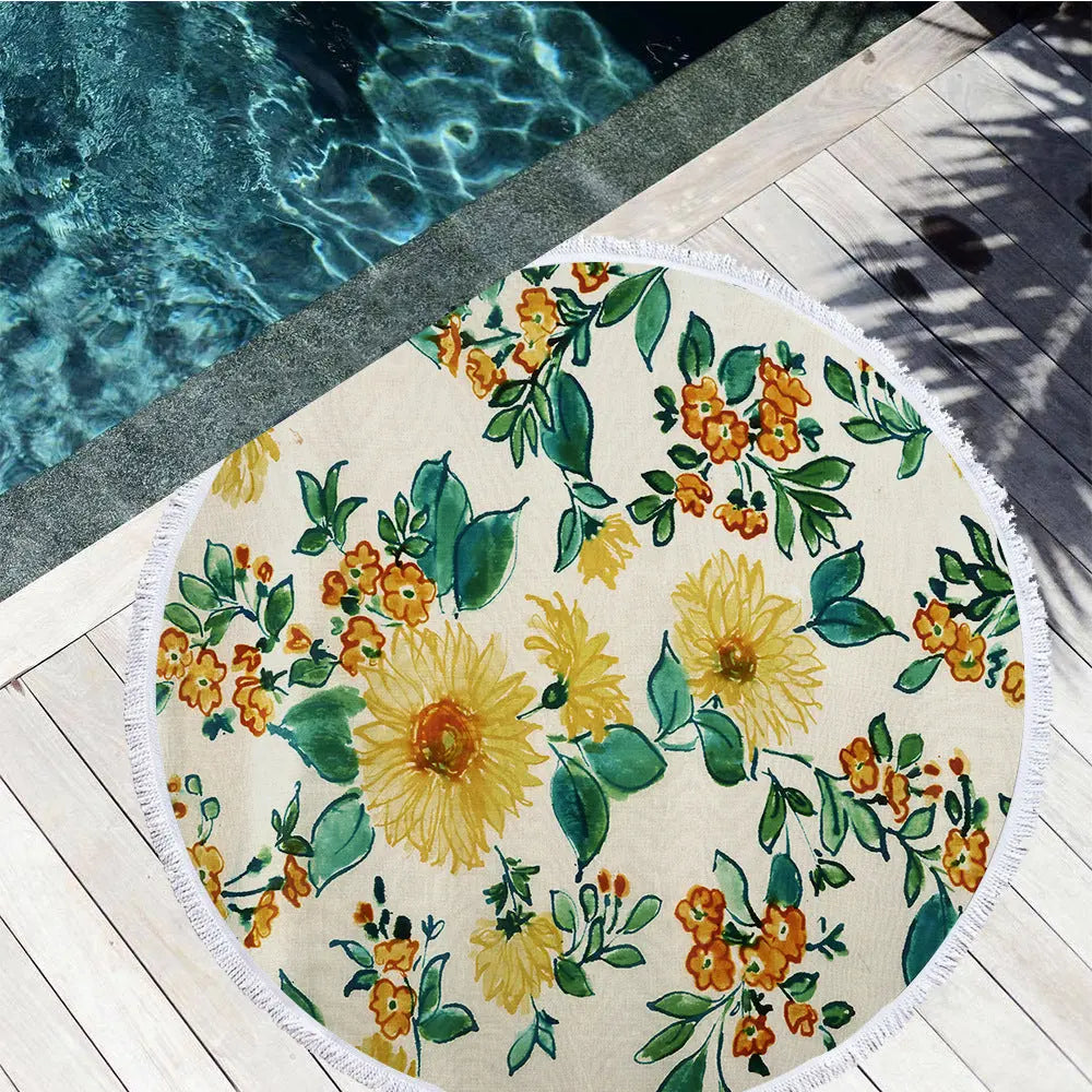 Serviette De Plage Microfibre ROCA Yellow-C-150X150