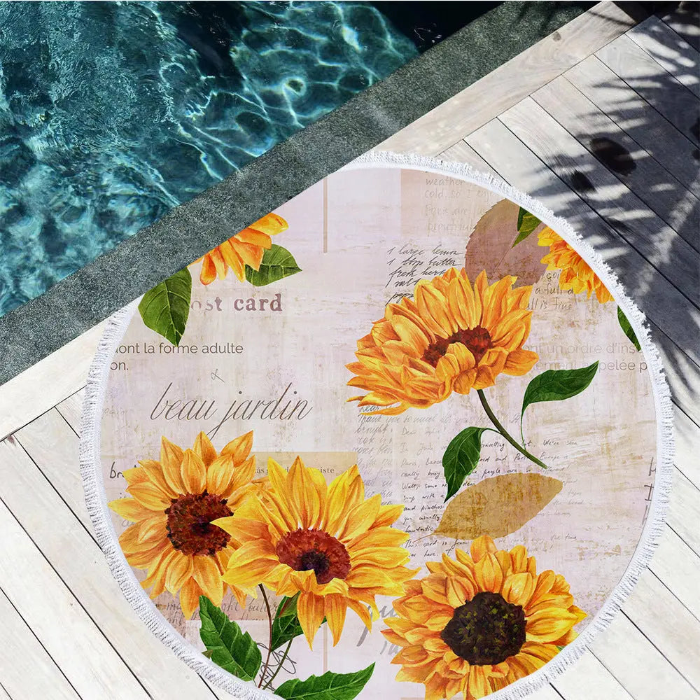 Serviette De Plage Microfibre ROCA Yellow-G-150X150