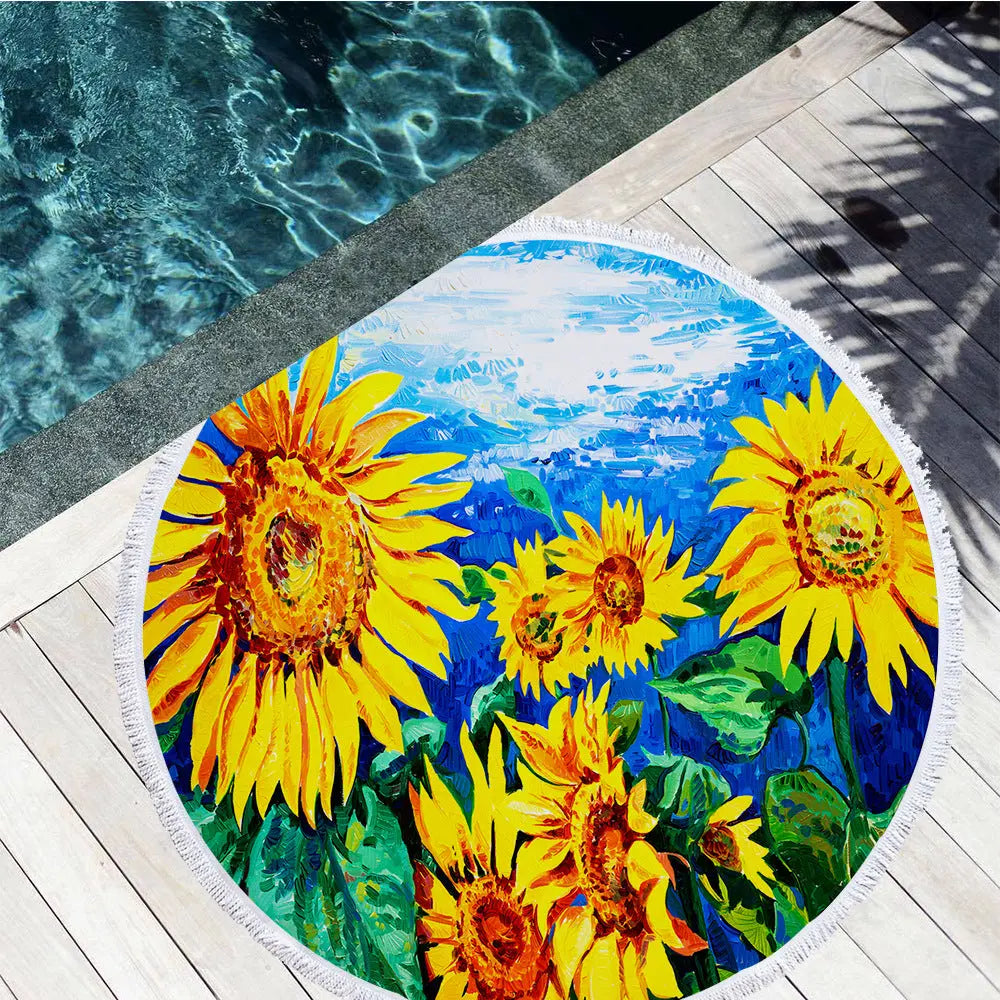 Serviette De Plage Microfibre ROCA Yellow-H-150X150