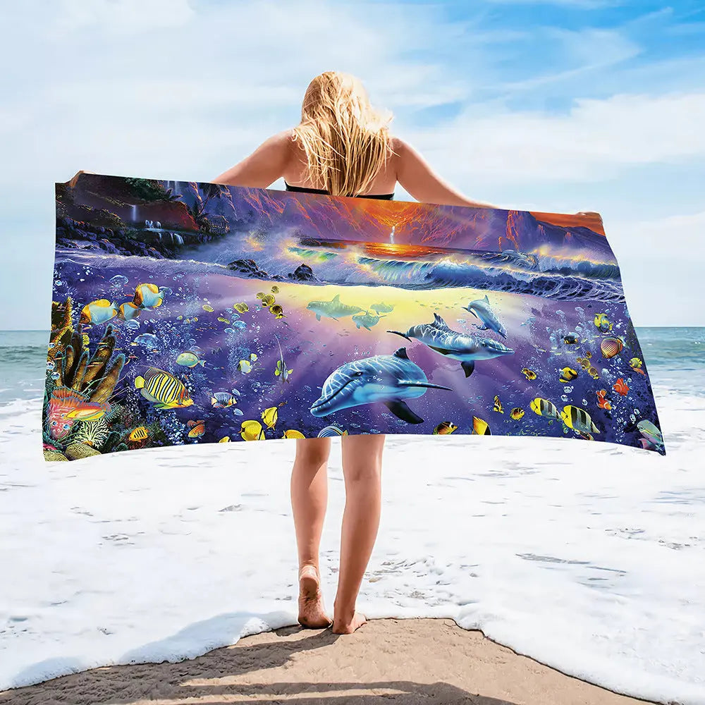 Serviette Plage Imprimée SPLASH btdz04-140cmx70cm