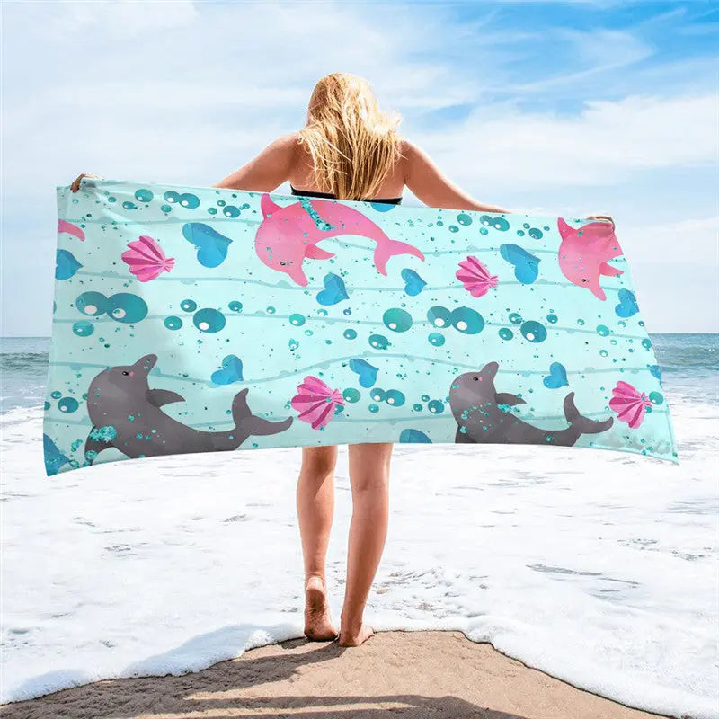 Serviette Plage Microfibre BLOSSOM F-150x75cm