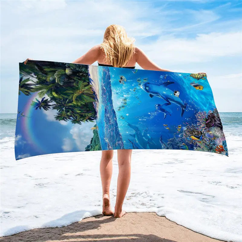 Serviette Plage Microfibre BLOSSOM K-150x75cm