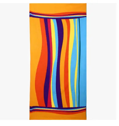Serviette Plage Microfibre FLAMIKO Rainbow strip-150×70cm