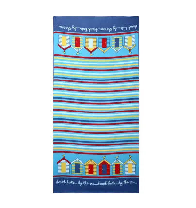 Serviette Plage Microfibre FLAMIKO Blue stripes-150×70cm