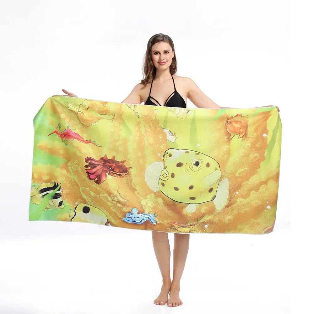 Serviette Plage Microfibre ZENOA 12 Style-160x80cm