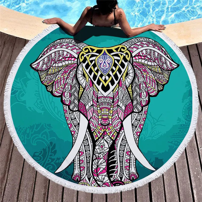 Serviette de Plage Fleurie VIVALIA A-300g