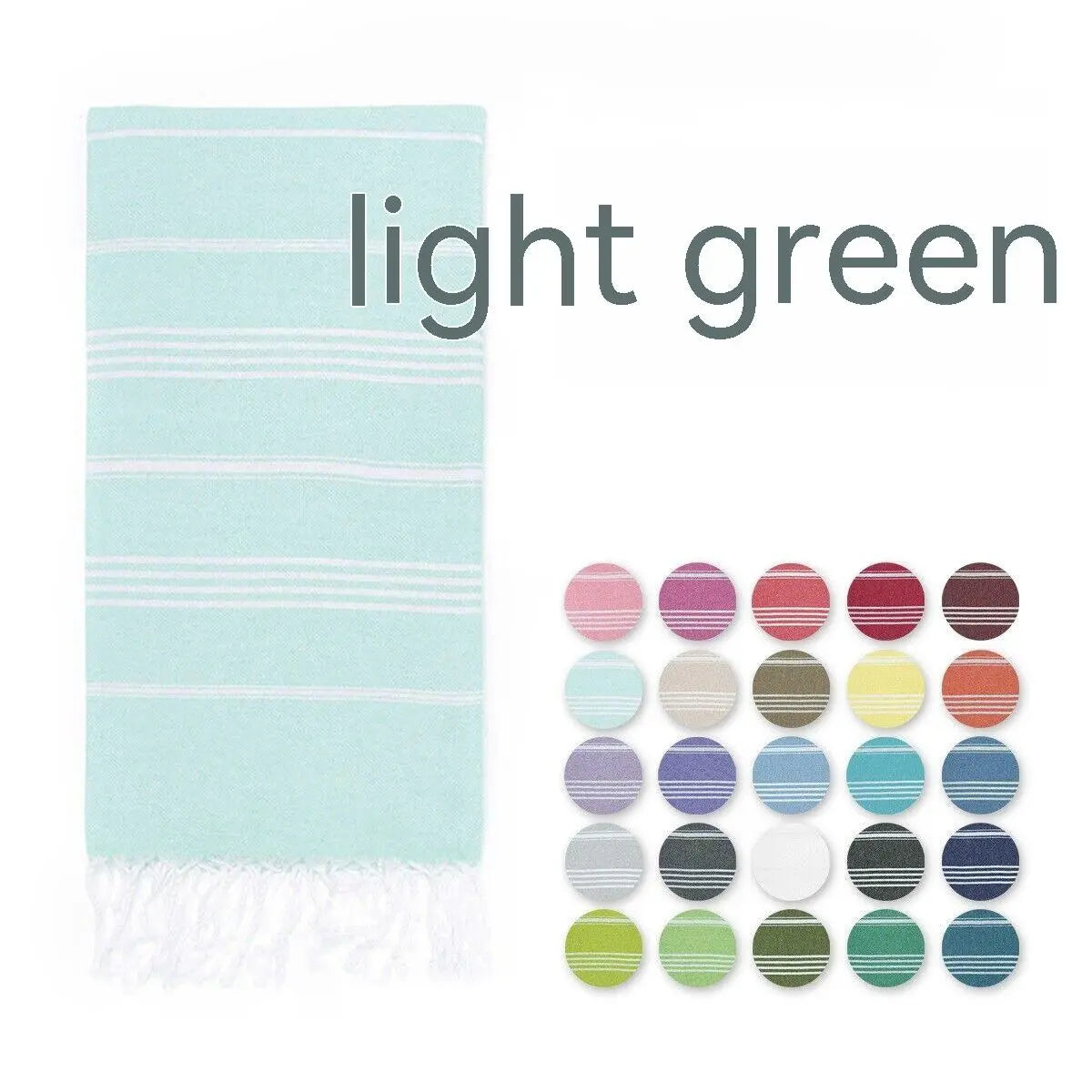 Serviette de Plage Luxe SABIT Turkish Stripes Light Green-90x180