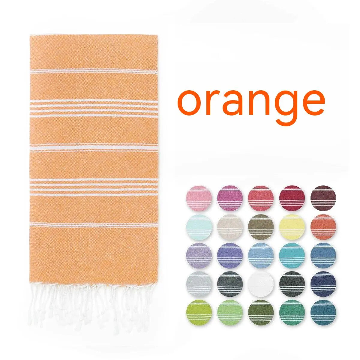 Serviette de Plage Luxe SABIT Turkish Stripes Orange-70x140