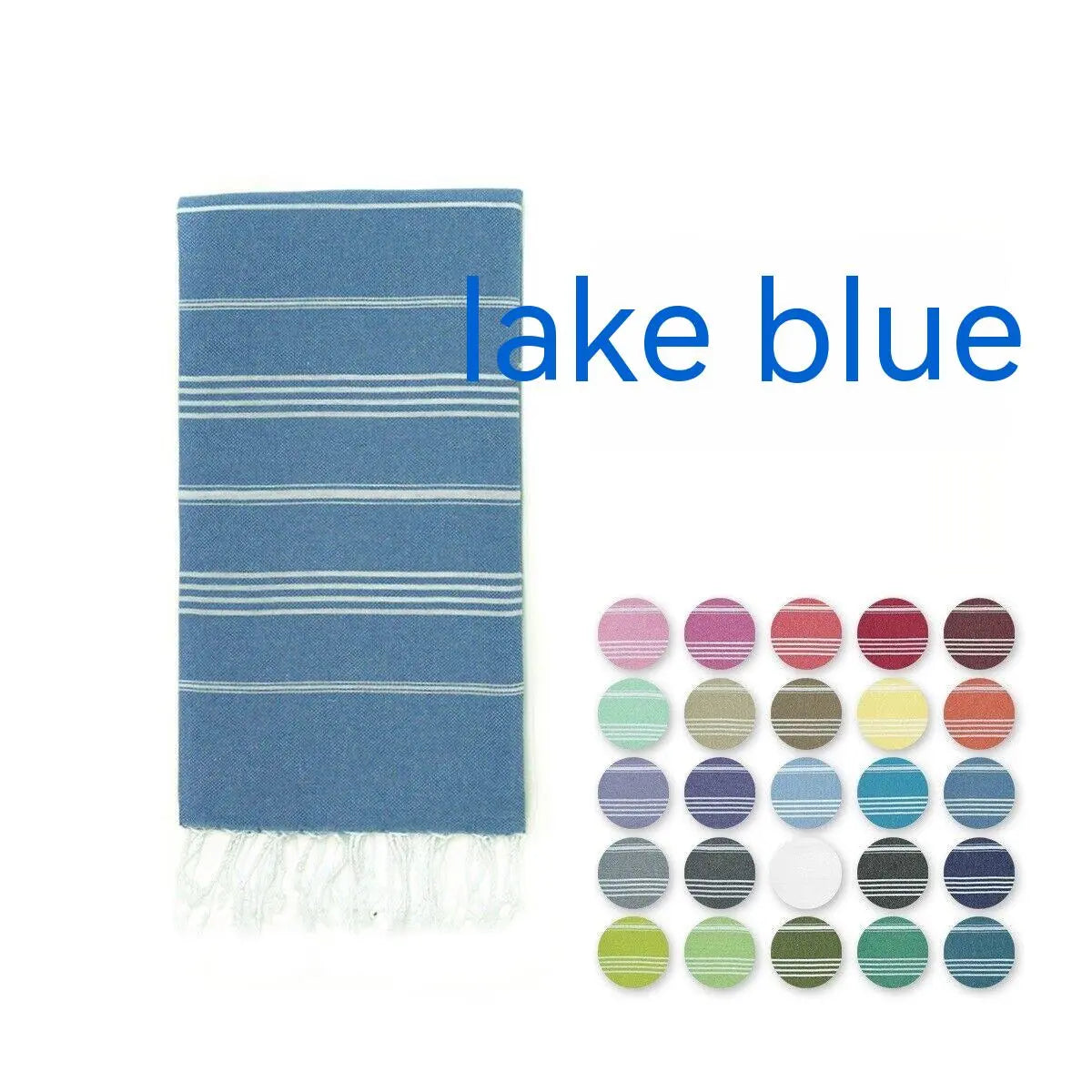 Serviette de Plage Luxe SABIT Turkish Stripes Lake Blue-90x180