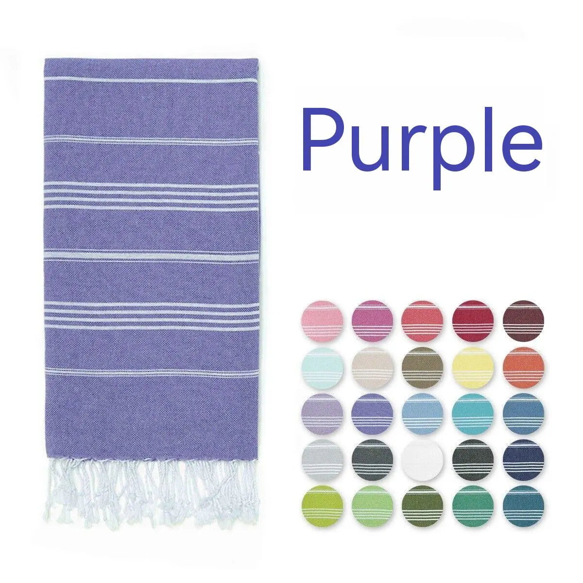 Serviette de Plage Luxe SABIT Turkish Stripe Purple-70x140