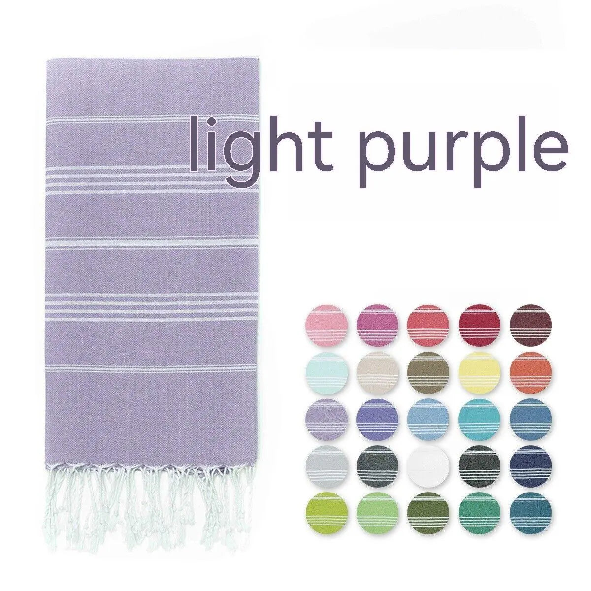 Serviette de Plage Luxe SABIT Turkish Stripes Light Purple-70x140
