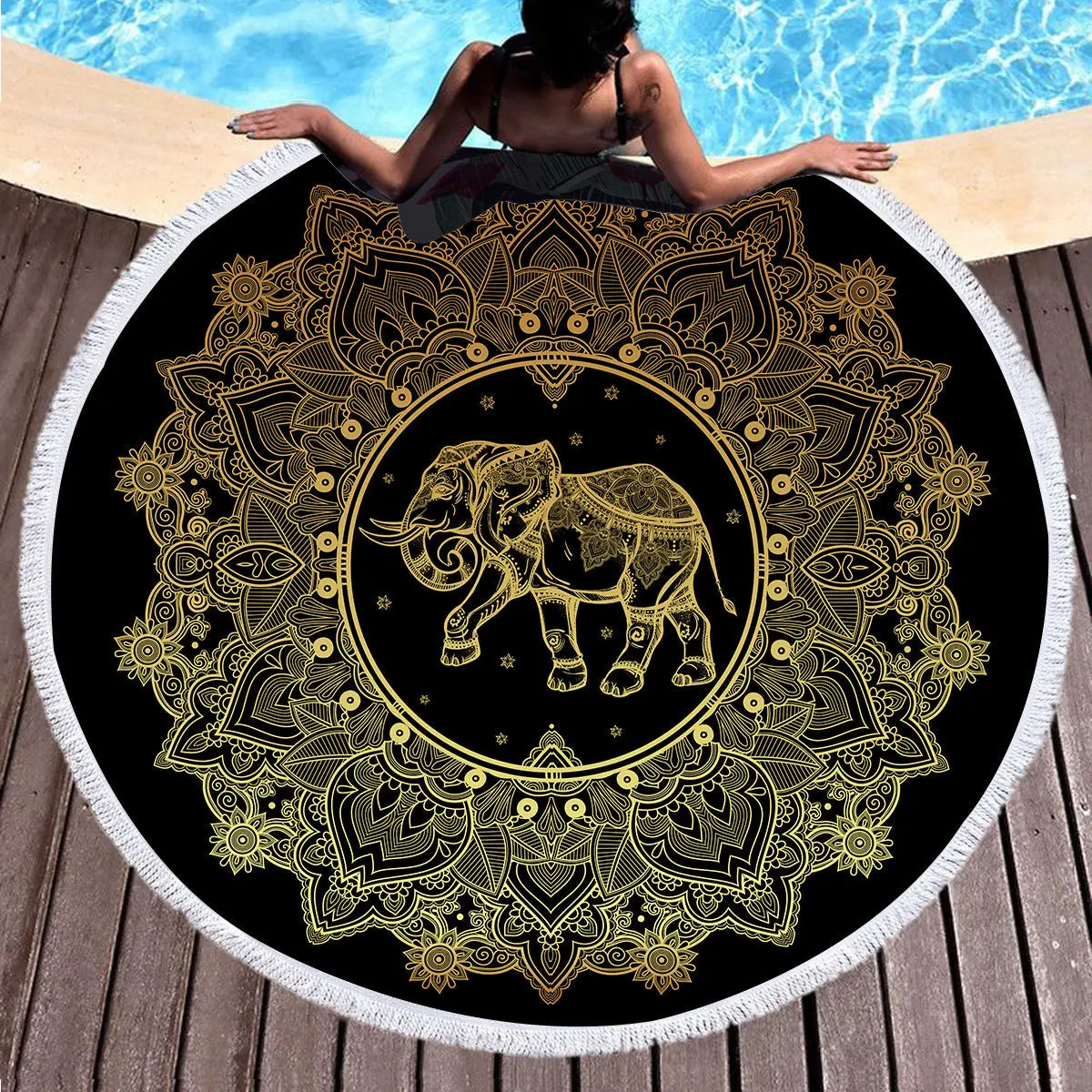 Serviette de Plage Mandala ELEPHA R