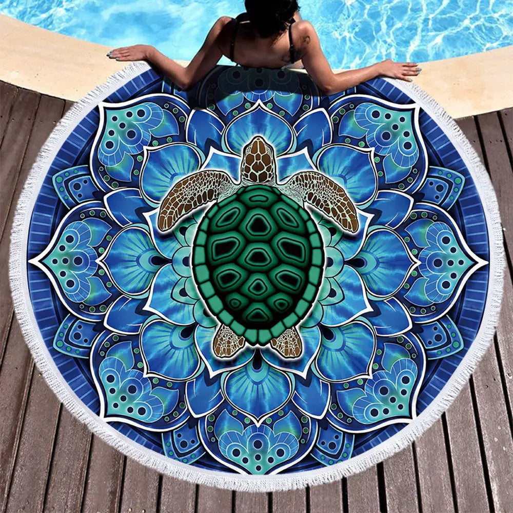 Serviette de Plage Microfibre AZURE Style2-540g finished towel material