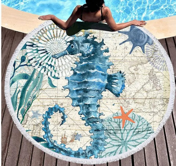 Serviette de Plage Microfibre AZURE Style15-460g finished towel material