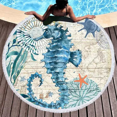 Serviette de Plage Microfibre Cleo Hippocampus