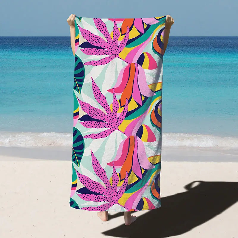 Serviette de Plage Microfibre SEABEE Purple Leaf Forest-180x90CM