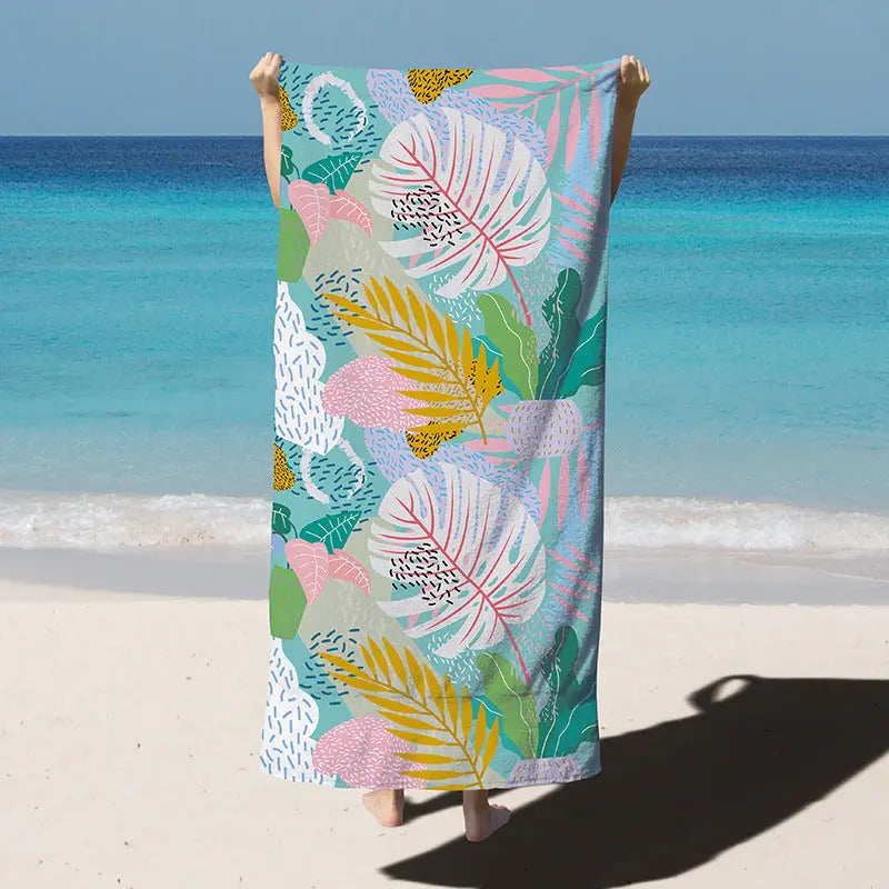 Serviette de Plage Microfibre SEABEE Pink jungle-180x90CM