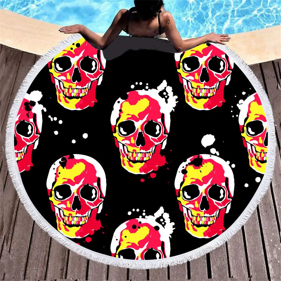Serviette de Plage Microfibres SKULLY 6style