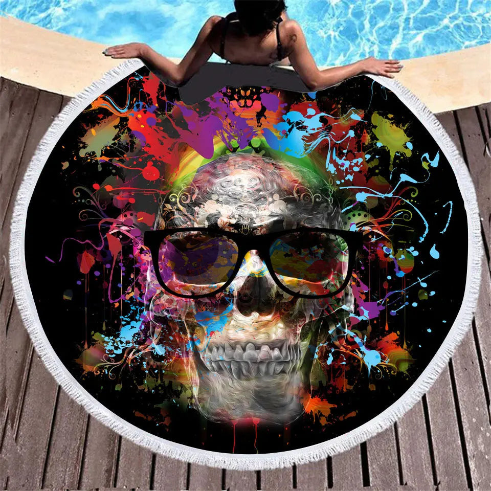 Serviette de Plage Microfibres SKULLY 5style
