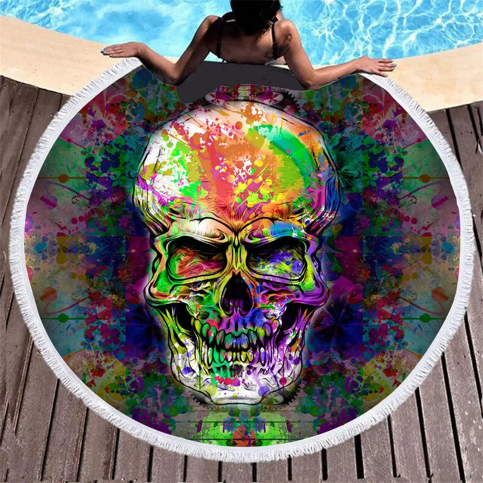 Serviette de Plage Microfibres SKULLY 7style