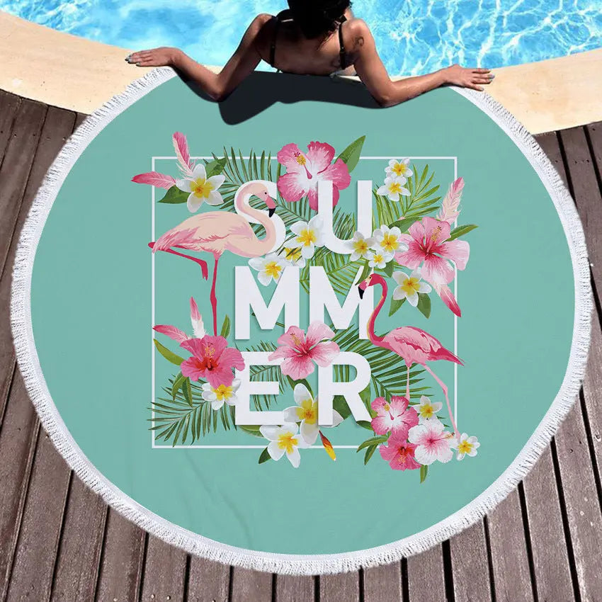 Serviette de Plage Ronde Flauma