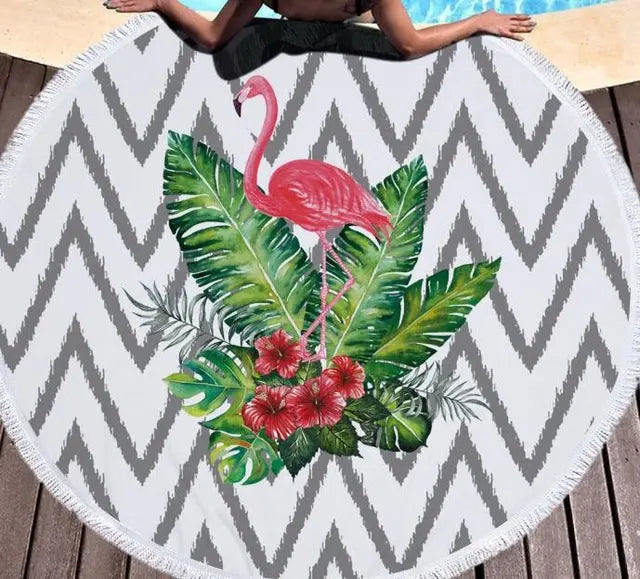 Serviette de Plage Ronde Flauma 6 style-150x150cm