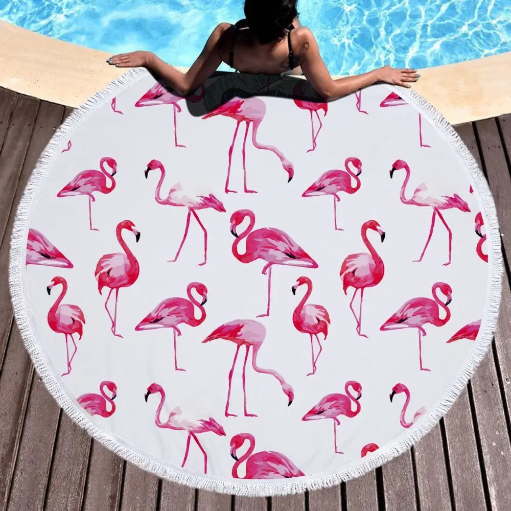 Serviette de Plage Ronde Flauma 5 style-150x150cm