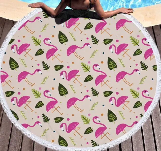 Serviette de Plage Ronde Flauma 2 style-150x150cm