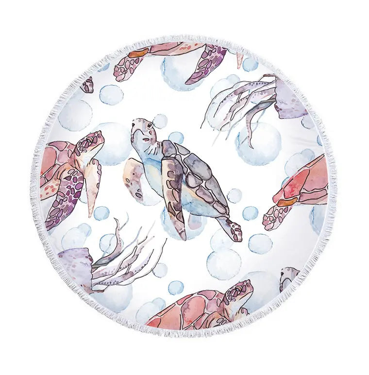 Serviette de Plage Ronde SOLARO Style 4-150150cm