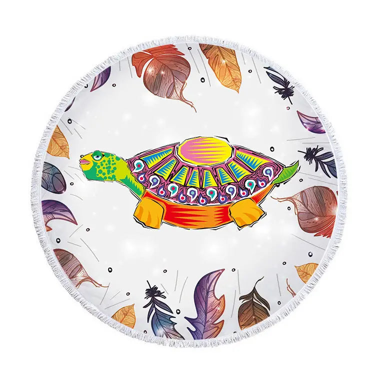 Serviette de Plage Ronde SOLARO Style 5-150x150cm