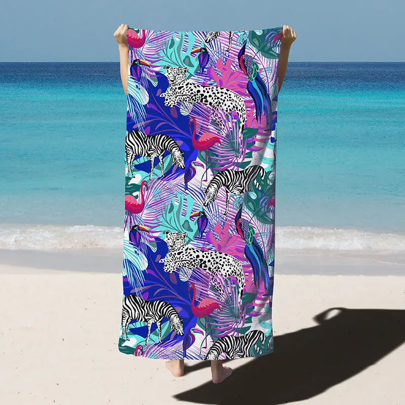 Serviette de Plage Séchage Rapide MAVERRA Magic Purple Forest-180x90CM