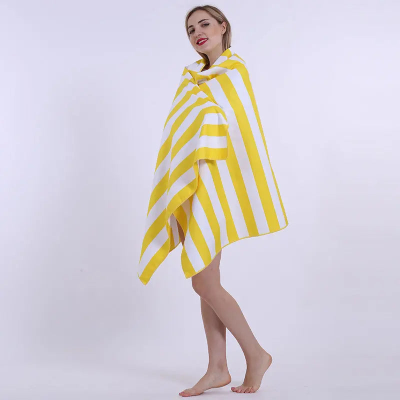 Serviette de Plage Velours FALINA Yellow-160x80cm