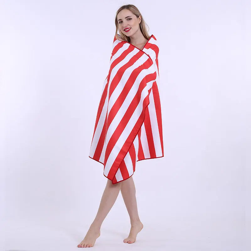 Serviette de Plage Velours FALINA Red-160x80cm