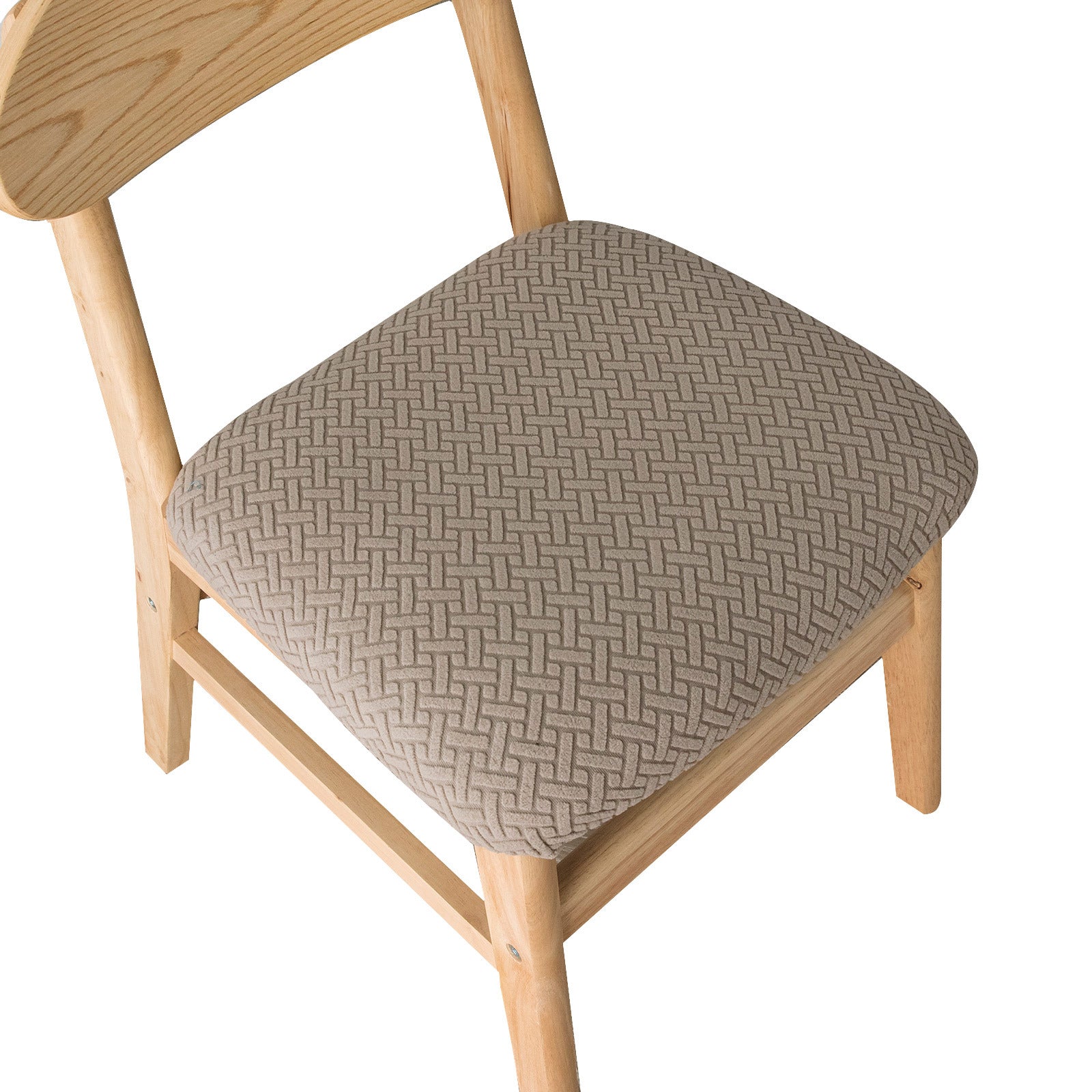 Housse Assise Chaise Moderne FLORIA Taupe-40x50x8cm