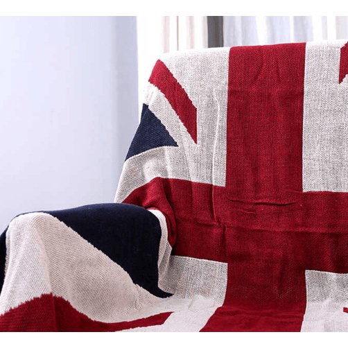 FLAG - Serviette de canapé en tissu épaissi - Motif USA et UK | Housse De France