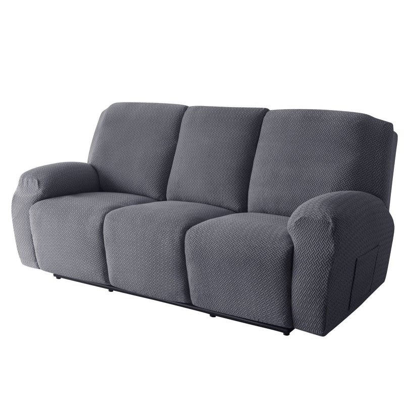 NOGENT - Housse de fauteuil et canapé de relaxation avec partie inclinable en tissu jacquard | Housse De France