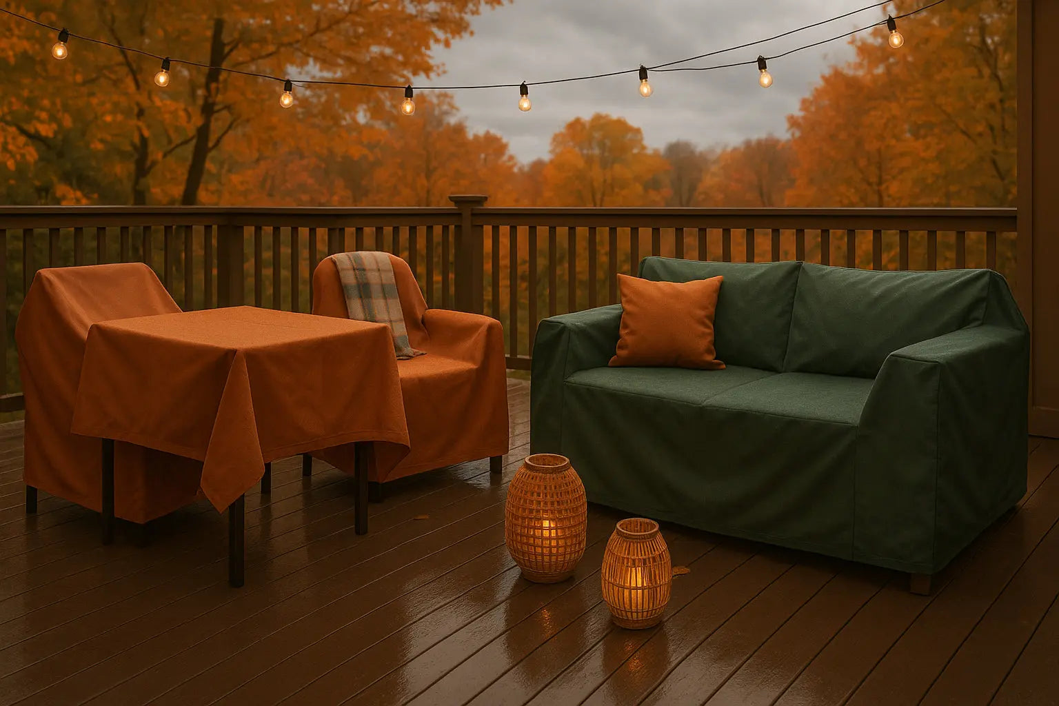 Gardez votre terrasse sèche en octobre : Conseils d'experts pour un automne douillet