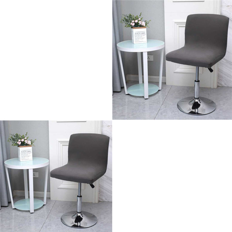 Housse Tabouret Moderne BRAELIA Dark Grey-2PCS