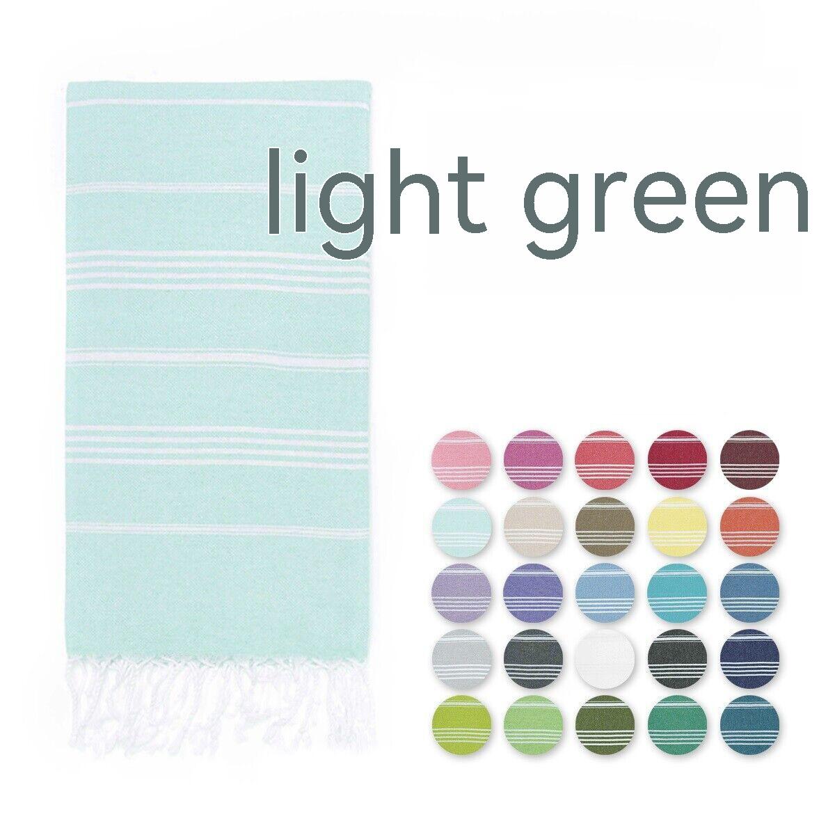 Serviette de Plage Coton TASSIMO Turkish Stripes Light Green-100X180cm