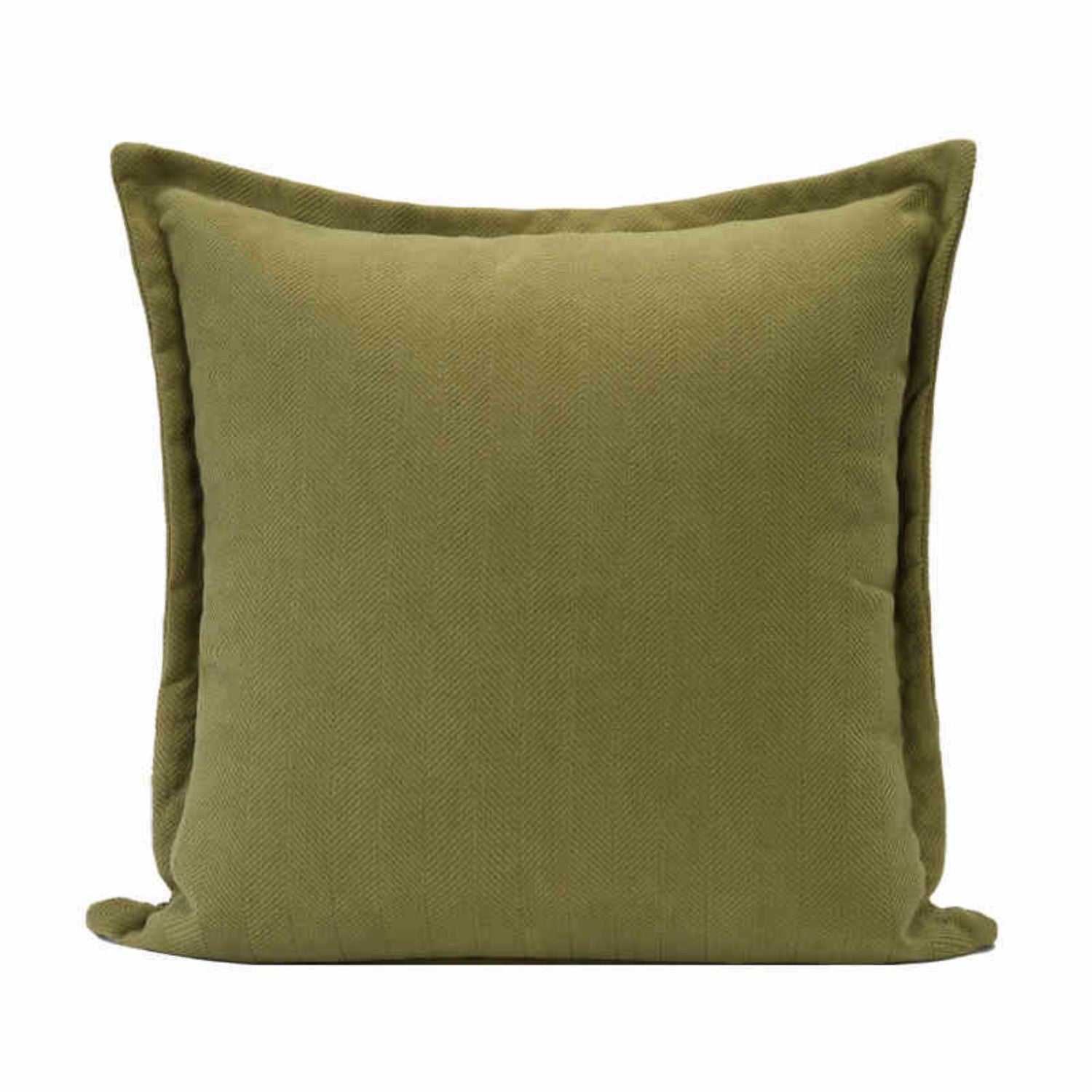 Coussin Déco Velours ANTRIS Green edge 45x45cm-Pillowcase Pillow core