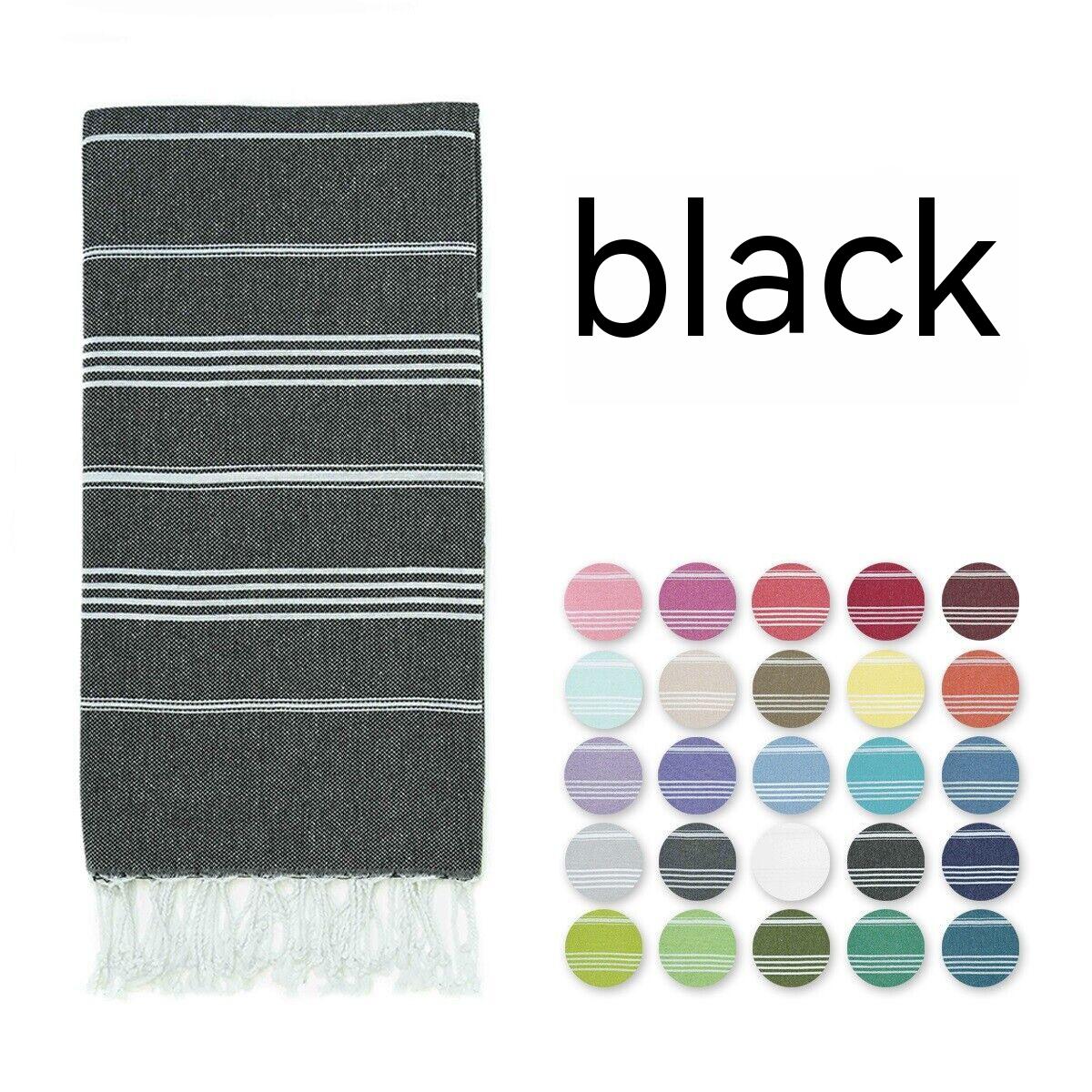 Serviette de Plage Coton TASSIMO Turkish Stripe Black-100X180cm