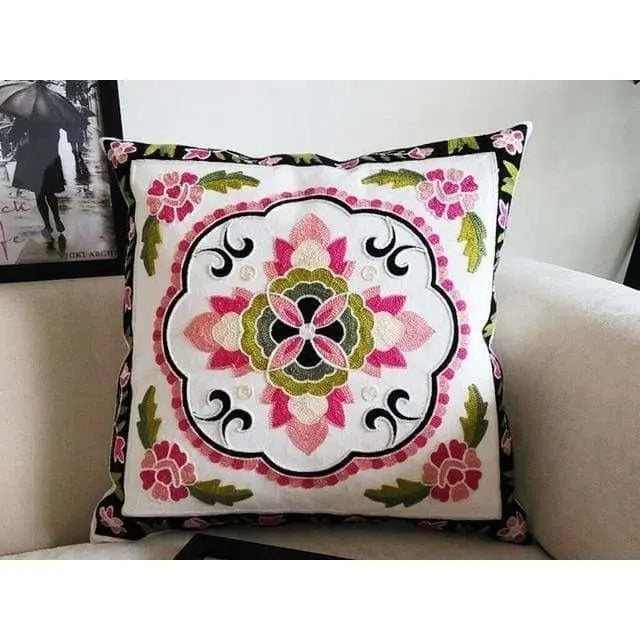 BRODE - Housse de coussin brodée avec double renfort - Housse De France