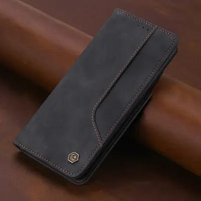 Coque Téléphone Cuir FlexiFLIP Black-For Galaxy A21S