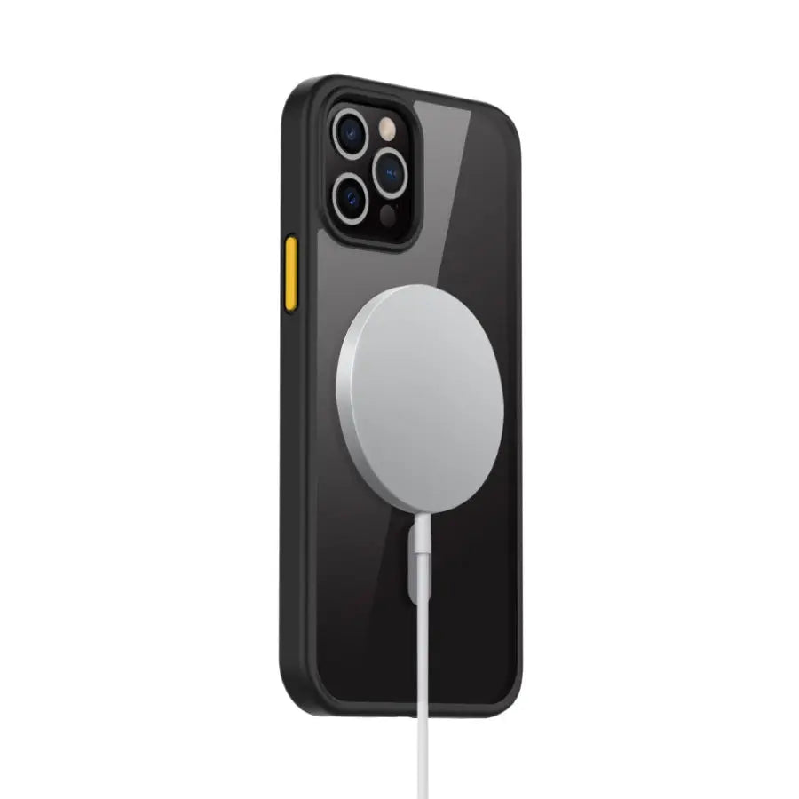 Coque Téléphone Magnétique MAXPRO Transparent black-Iphone 12Pro