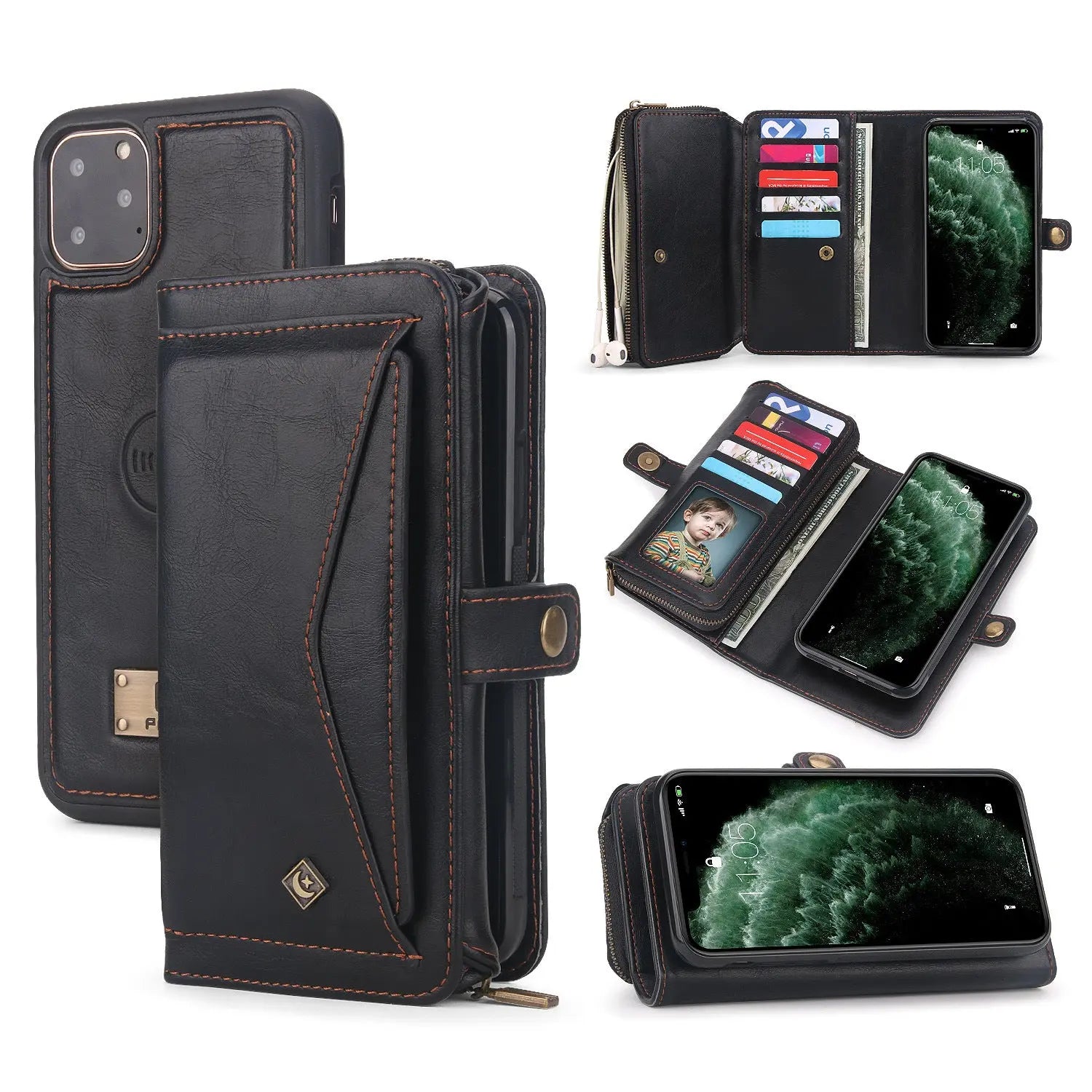 Coque Téléphone Magnétique ZORLO Black-Samsung S10 Plus